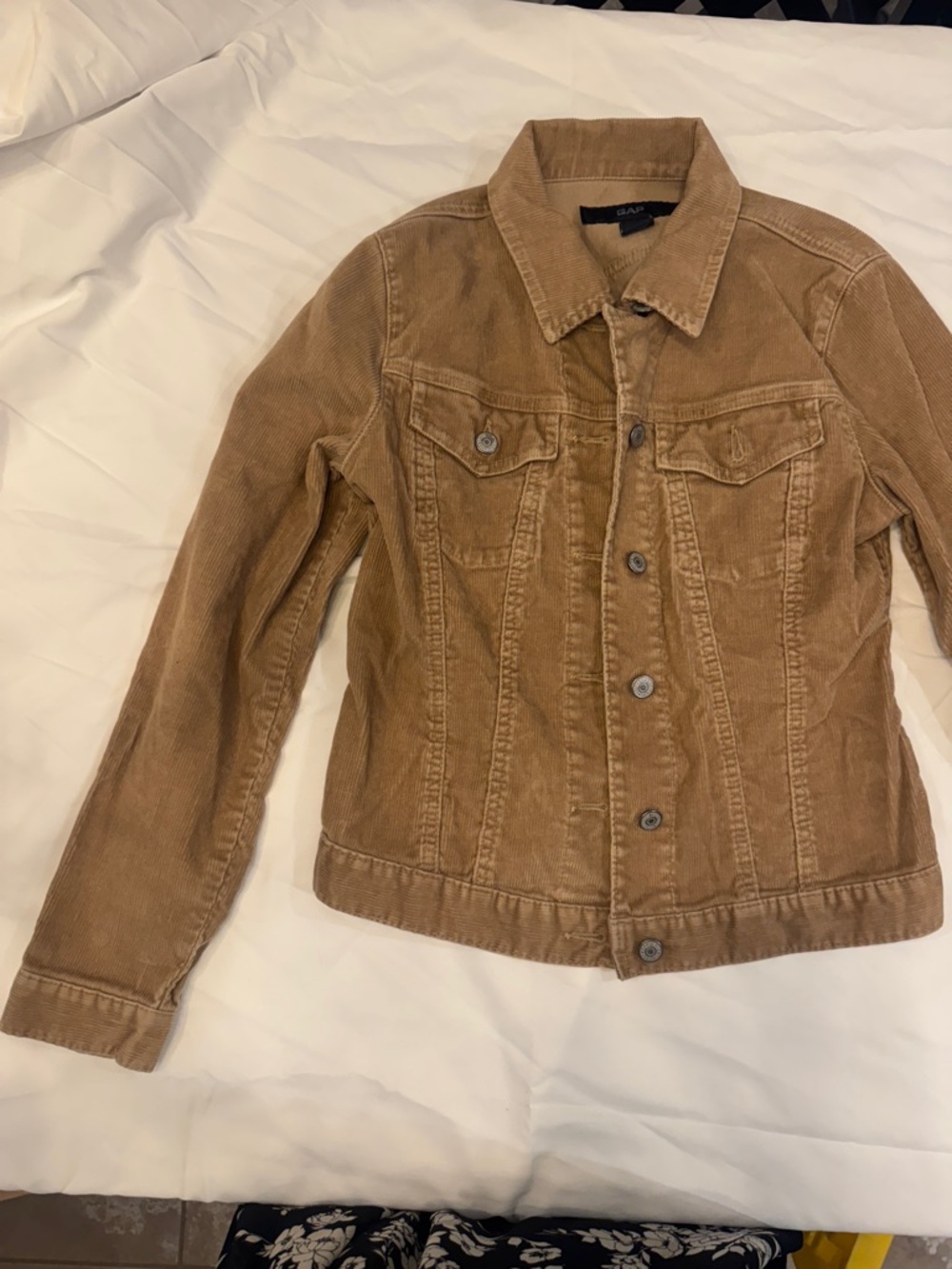 GAP Corduroy Jean Jacket in Tan Brown - Picture 10 of 14